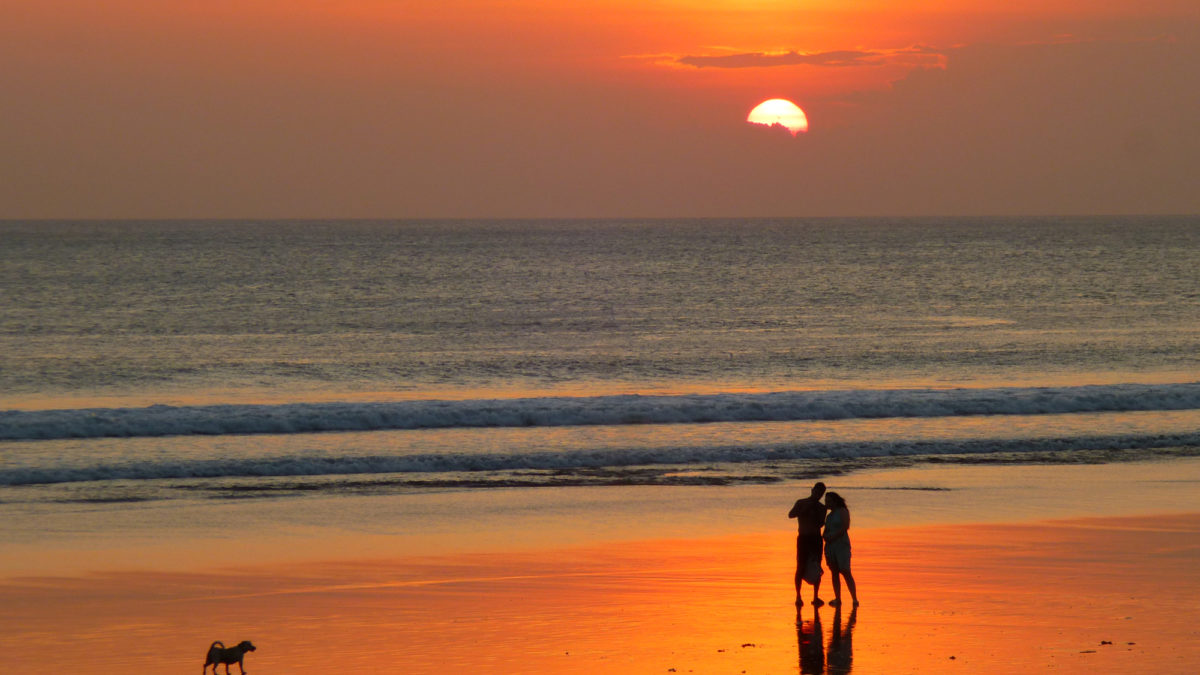 Sunset in kuta beach
