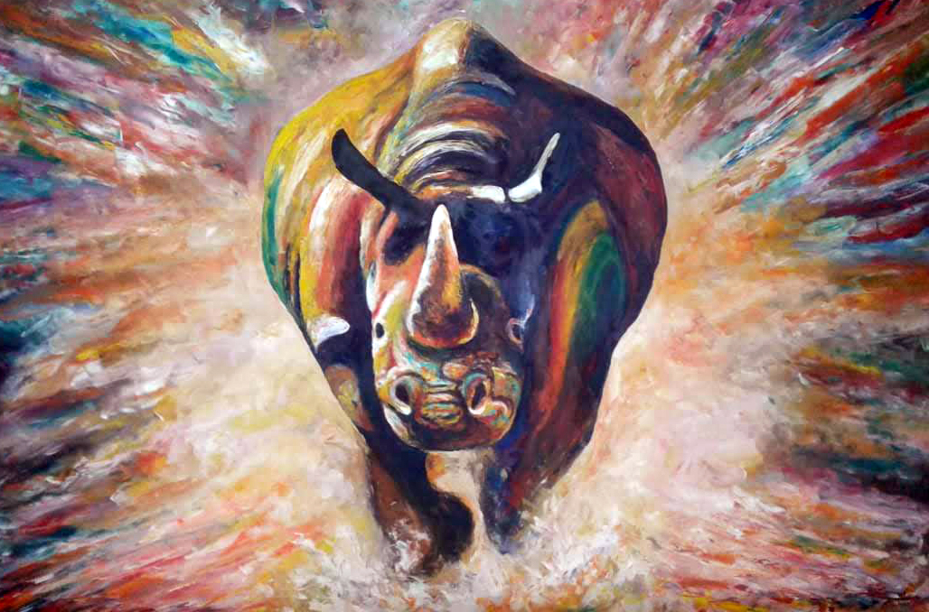 painting rhino