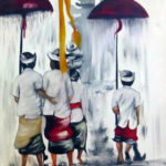 Painting balinese children