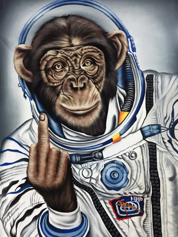 Astronaut chimpanzee