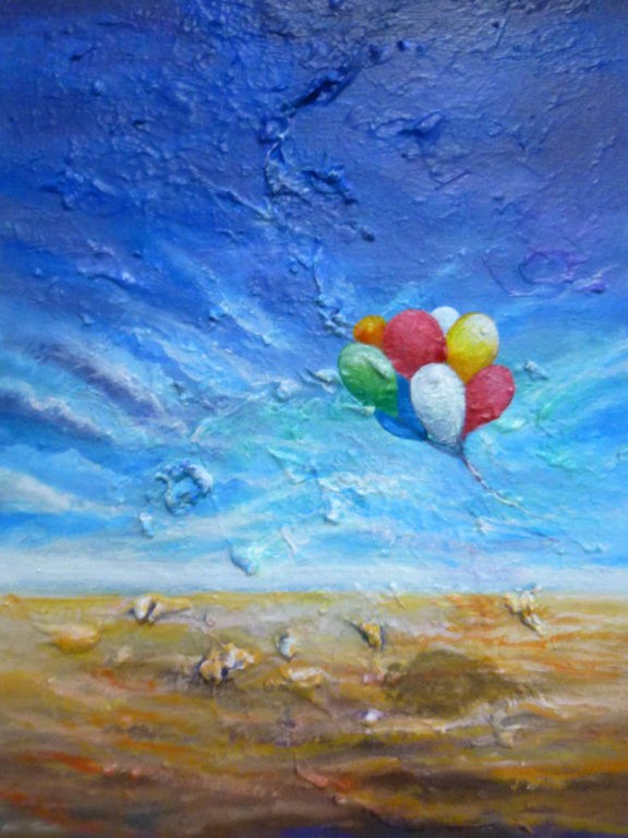 Balloons floating in the air